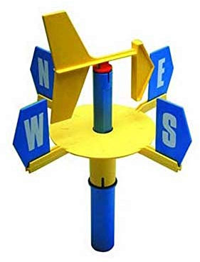 Hand2Mind Invicta Educational Weather Vane, 32cm x 22cm, Yellow Plastic Wind Spinner