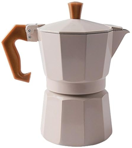 Excelsa Caffettiera Color 1 Tazza, Alluminio, Crema, Fino a 2 Tazze