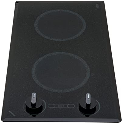 Kenyon B41515 6-1/2-Inch Mediterranean 2-Burner Trimline Cooktop with Analog Control UL, 120-volt, Black