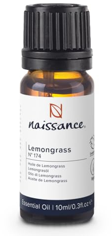 Naissance Lemongras Flexuosus Ätherisches Öl (Nr. 174) - 10ml - 100% Naturreines Lemongrasöl für Naturkosmetik, Aromatherapie, Duftlampe - Duftöl für Aroma Diffuser