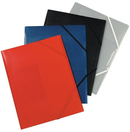 Herlitz 972539 Gummizugmappe PP A4 farbig sortiert 3er Packung