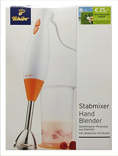 TCM Tchibo Mixeur Plongeant, presse-purée en acier inoxydable + Bol