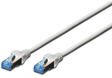 DIGITUS LAN Kabel Cat 5e - 10m - CCA Netzwerkkabel Mit RJ45 - SF/UTP Geschirmt - Kompatibel zu Cat6 und Cat5 - Grau