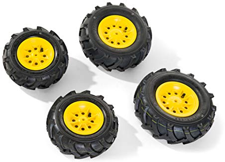 Rolly Toys Air Tyre (Luftbereifung für rollyJunior und rollyFarmtrac Trettraktoren, 4 Stück, Farbe Gelb, Zubehör für Kinderspielzeug) 409860