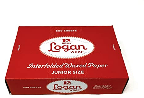 10 3/4 Length X 8 Width, LOGAN Wrap NORPAK Interfolded Wax Paper 500 Sheets