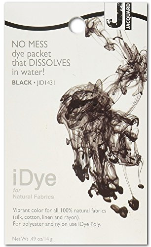 Jacquard iDye - Tinte negro para textiles con fibras naturales, paquete de 14 g sin ensuciar