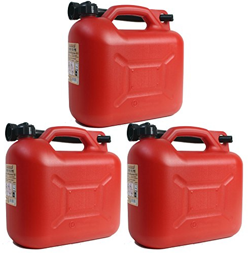 3er Set: 3x Benzinkanister KKR 10 PE 10 Liter rot mit UN Zulassung