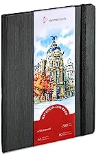 Hahnemühle Aquarellbuch, 200 g/m², feine Körnung, 30 Blatt, naturweiß, DIN A5 Portraitformat