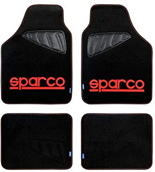 Sparco 16993 Set Tappeti Moquette, SPC, Rosso