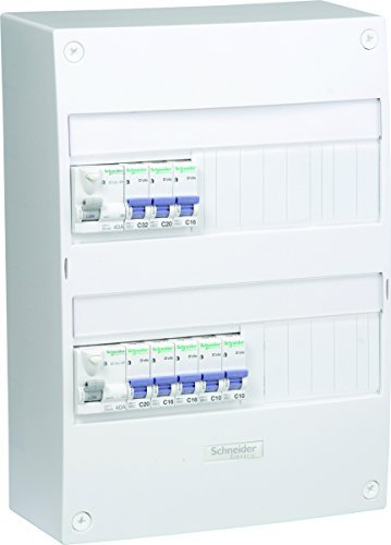 Schneider Electric SC5SHN03710067 Coffret 2 rangées 2 inters différentiels avec 8 disjoncteurs