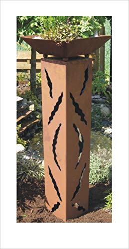 Jabo Design Rost Säule + Schale RS33 + S01 Blumensäule Rostsäulen Rost Deko