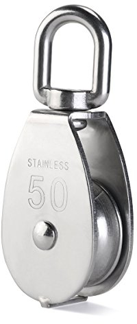 Ultnice - 50mm Edelstahl Riemenscheibe Rolle 400kg Silber