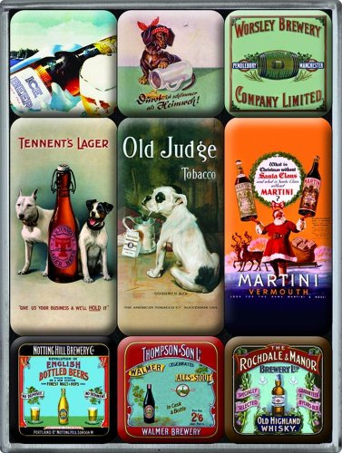 Nostalgic-Art Magnet-Set 9-teilig, Bier, Kleine