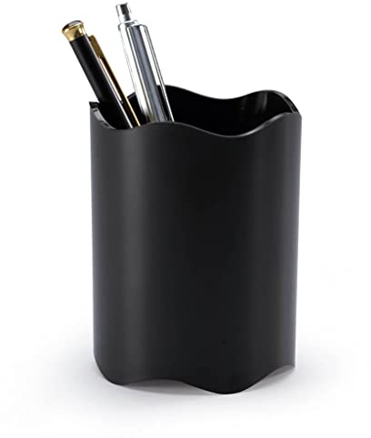 Durable 1701235060 Porta Penne Trend, Ottimale per Penne, Forbici, Diametro 80 mm, Altezza 102 mm, Nero