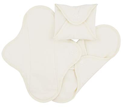 Imsevimse Waschbare Stoffbinden Slipeinlage 3er Set, weiß, Binden Regular (9 x 24,5 cm)