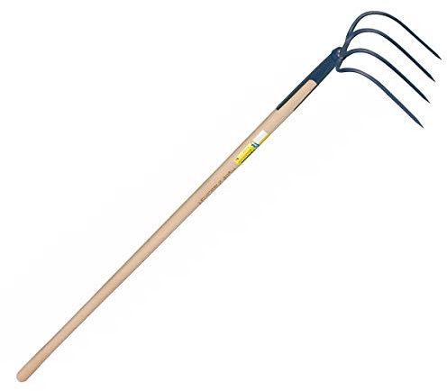 Outils Perrin Croc à Fumier à Soie Emmanché Droit 135, 4 Dents, 21cm Largeur