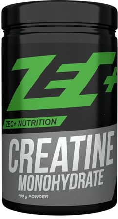 Zec+ Nutrition Creatin Monohydrat Pulver - 500 g reines und geschmacksneutral Kreatin Pulver - MADE IN GERMANY