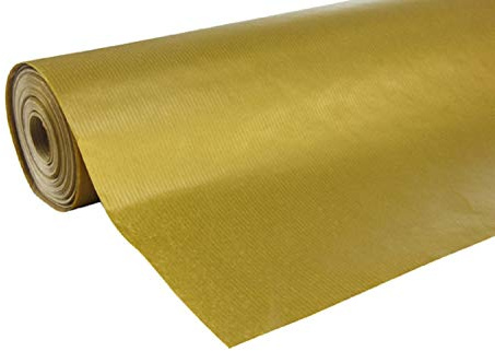 Clairefontaine 507575C rulle presentpapper (50 x 0,7 m, speciell bredd, kraftpapper, hållbar) 1 st guld