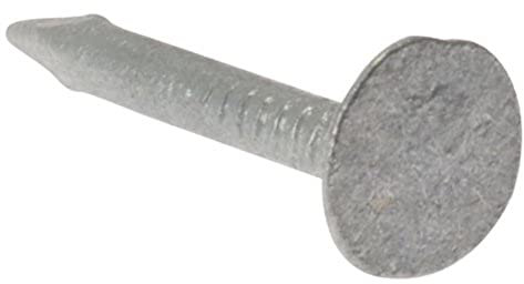 Merriway BH02285 (120 gm) Galvanised Roofing Felt Clout Nails Extra Large Head, 25mm (1 inch) - Pack of 120g, Silver