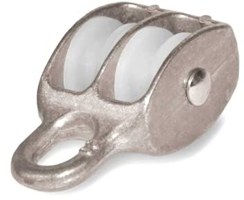 Seilwerk STANKE 50mm Seilrolle Umlenkrolle Blockseilrolle 2-rollig doppelt Drahtseil ALUMINIUM Windenrolle für Seilwinde Blockseilrolle Seil Rolle