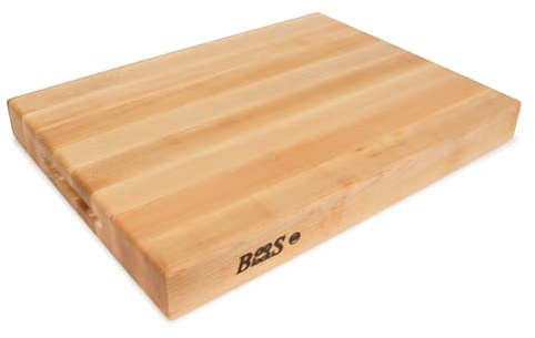 Boos Block Pro Chef Series - Extra Thick - Extra Large Butchers Block Chopping Board - North American Hard Maple Wood Chopping Board - 20 x 15 x 2.25 Inches