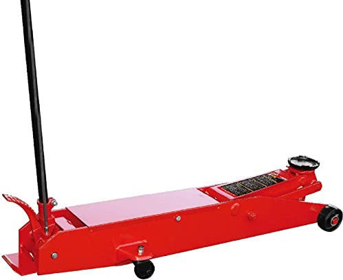 BIG RED T81001 Torin Hydraulic Heavy Duty Long Frame Service/Floor Jack with Foot Pedal, 10 Ton (20,000 lb) Capacity, Red