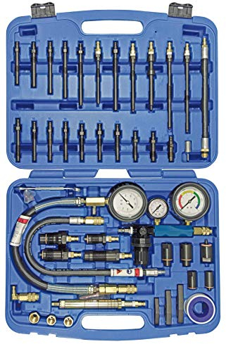 SW-Stahl 26119L Kompressions- und Druckverlusttester, 45-teilig I Kompressionsprüfer universal I Druckverlusttester Auto I Kompressionsmessgerät Diesel Adapter I Zylinder-Kompressionsprüfer