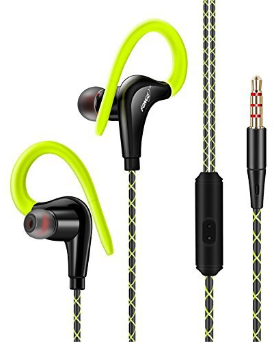 TheTransporter - Over Ear Headphones IN-EAR Earphones Earbud For Gym Jogging Sports Compatible For Samsung S7 edge S6 Note IPHONE IPOD IPAD HTC (Green)