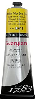 Daler Rowney Georgische Ölfarbe, Aluminiumrohr, 225 ml, Kadmiumgelb, tiefer Farbton