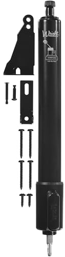 Wright Products Standard Duty Pneumatic Screen & Storm Door Closer with EZ-Hold – Adjustable Closing Speed, Durable, Easy Installation (Transitional, Black)