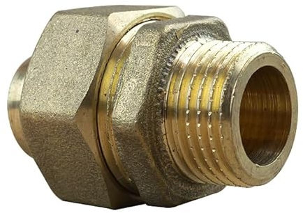 Arcanaute - Raccord laiton à souder - Raccord union 3 pièces 341 GCU mâle 1/2 (15/21) - Tube Cuivre Ø14 -