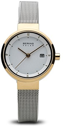 BERING Damen Uhr Solar Movement - Solar Collection mit Edelstahl und Saphirglas 14426-010
