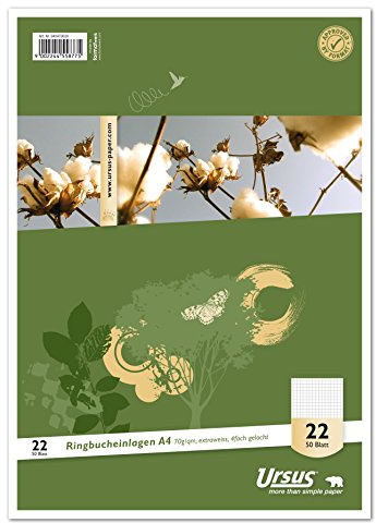 Ursus Basic 040470020 Ringbucheinlage LIN22 A4 50 Blatt 70g/qm 5mm kariert