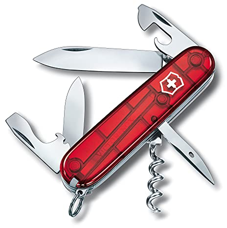 Victorinox Spartan, Navaja Multiuso Suiza, Cuchillo bolsillo, Regalo, 12 Funciones, Hoja grande, Sacacorchos