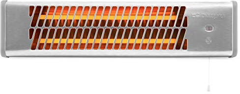 Orbegozo BB 5000 Estufa de cuarzo para baño, Selección de potencias mediante tirador, Emisión instantánea de calor, Pantalla orientable, 1200 W, Color plata