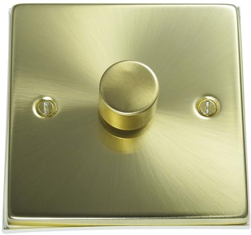 Discount Electrix 1 Gang 2 Way 250 Watt Dimmer Switch Satin Brass Finish