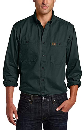 Wrangler Riggs Workwear Logger - Camicia da lavoro a maniche lunghe, da uomo - verde - XL