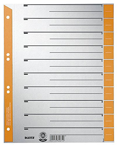 100 LEITZ Trennblätter 1652 / orange / 230 g/m² / DIN A4