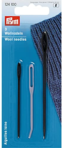 Prym Assorted Plastic Wool Needles, Grey, 10.9 x 4.9 x 0.02 cm