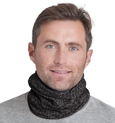 Tough Headwear Schädelkappe/Helmfutter/Laufmütze – ultimative Wärmespeicherung und leistungsstarker Feuchtigkeitstransport – passt unter Helme (schwarz – Maske)