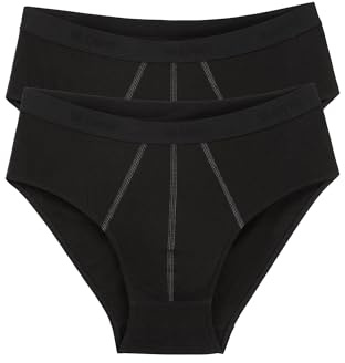 sloggi men , 24/7 Midi 2P, Slip, Uomo, Nero (Black), 6