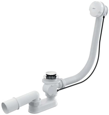 Desagüe bañera a partir de desagüe Longitud 1000 mm blanco goteo con cable Bowden desagüe bañera desagüe