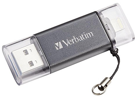 VERBATIM Memoria USB Store 'n' Go Lightning I USB 3.0 I 64GB I Memoria USB externa con USB 3 y Lightning para Apple iPhone Ipod and Ipad I Interfaz SuperSpeed ​​2 en 1 I antracita