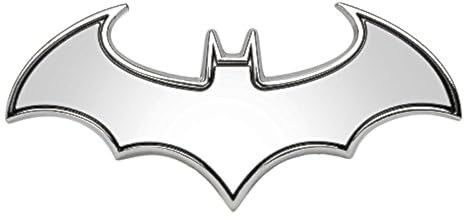 SKS Distribution® 3D Chrome Stainless Steel Bat Batman Car Emblem Decal Badge.