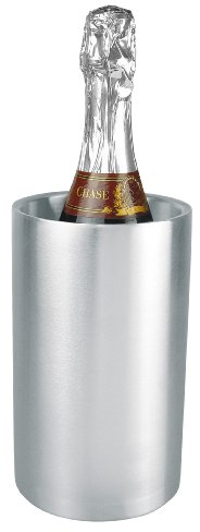 Quality Stainless Steel Double-sided Vacuum Champagne or Wine Cooler - keeps bottles cooler for longer