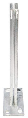 bambus-discount.com Bodenanker Träger 40cm hoch auf 16 x 8cm zum Aufschrauben für WPC System Klemmpfosten Zaunpfosten