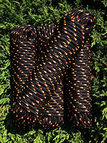Nr.36 Universalseil,Tauwerk 6 mm x 30 m, Schnur, Reep Seil, Flechtschnur,Allzweckseil, Schwarz