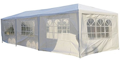 Odaof 10'x30' Wedding Party Tent Outdoor Camping Easy Set Gazebo BBQ Pavilion Canopy Cater Events