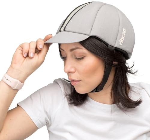 Ribcap Hardy Casque Médical de Sécurité: Protection et Style pour Les Personnes à Risque de Chutes | Platin |Taille S (53-55 cm)| Idéal pour Épilepsie, Adultes, Seniors et Toutes Activités