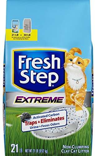 Fresh Step Extreme Clay, Non Clumping Cat Litter, Scented, 21 Pounds